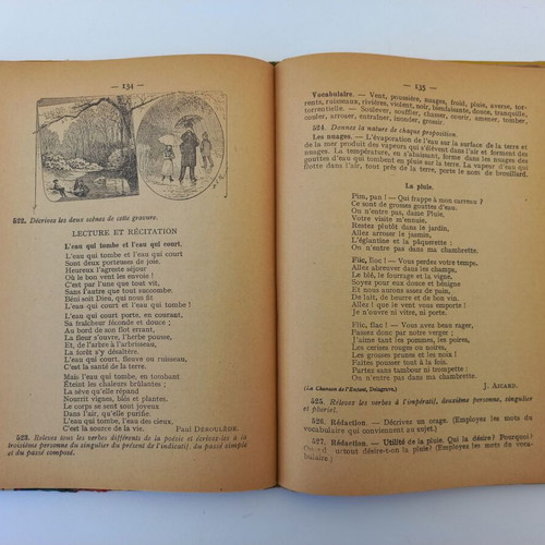 Langue Française Cours Elementaire children's French book used 1924