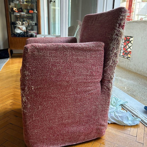 Armchair with wheels used, ideal for office chair