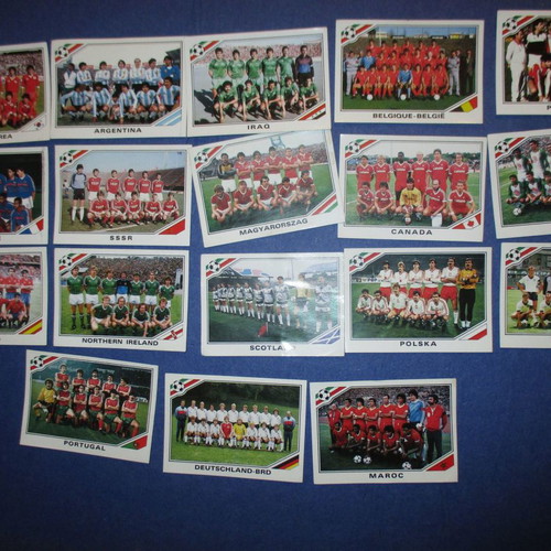 Panini Mexico 86 stickers used, separate teams