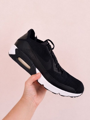 Nike Air Max Ultra 90 Flyknit men's shoes, black size 45.5