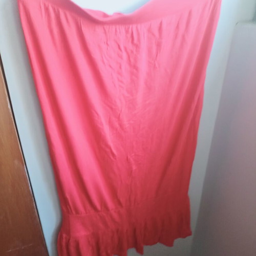 On Line red strapless short dress, like new, size 3