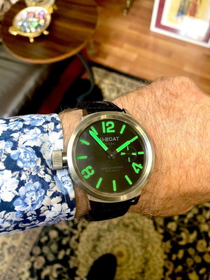 U-BOAT Huge mechanical watch used with 50mm luminous dial