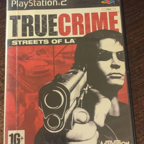 True Crime Streets of LA PS2 game used with cover signs of use