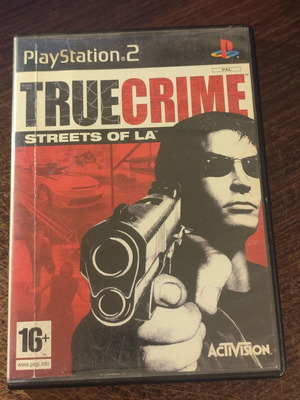 True Crime Streets of LA PS2 game used with cover signs of use