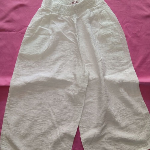 Moliin Rose White Linen Palazzo Pants like new, size 128 cm, age 8