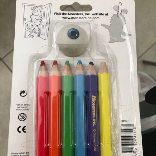 Monsters Inc Disney Huge school set new with pencils, erasers, sharpeners, rulers, notebooks