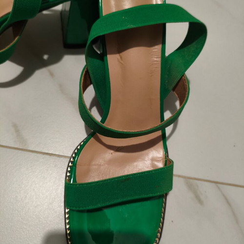 Green sandals used, sizes 37 and 37.5