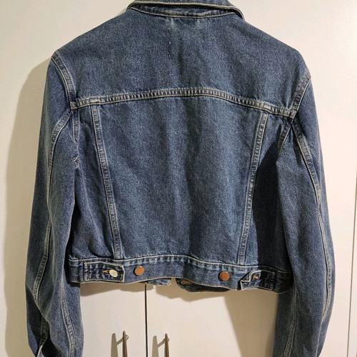 Cropped Denim Jacket H&M size S like new, blue