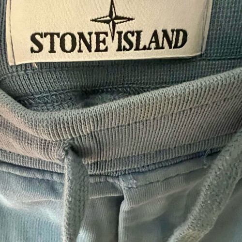 Stone Island garment-dyed cotton jersey shorts size M like new, blue