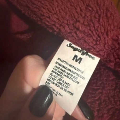 SugarFree hoodie used, red, size M