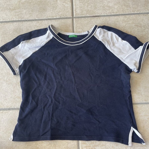 United Colors of Benetton blouse used, size M, white and blue