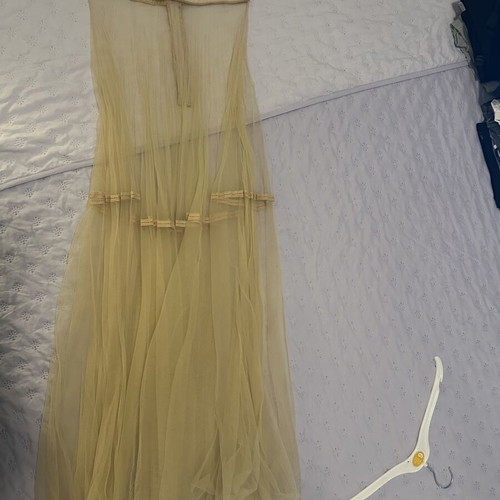 Maxi skirt transparent beige, size M 38 10