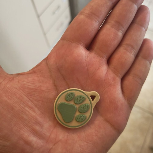 Smart Pet Tag NFC with paw design