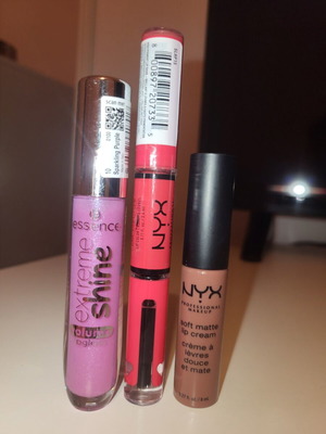 NYX lipsticks and Essence lipgloss like new