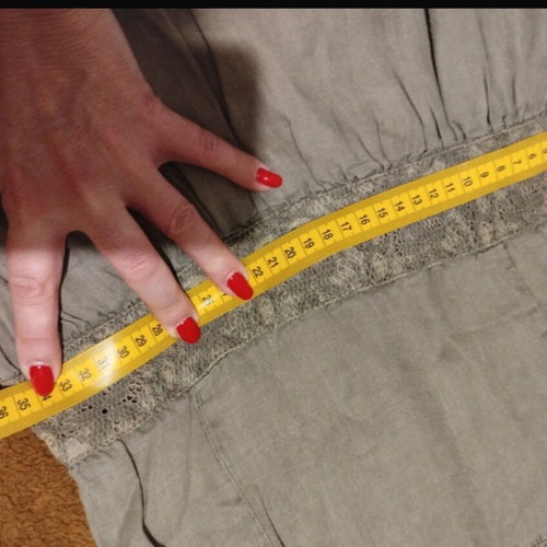 Linen khaki long dress S/M like new