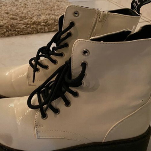 White ankle boots like new, size 41