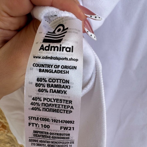 Admiral hoodie white like new, sizes S to L