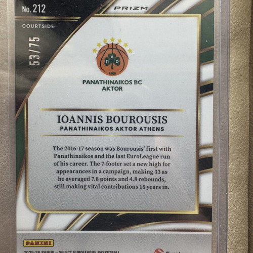 Ioannis Bourousis EuroLeague Prizm and Select bundle new