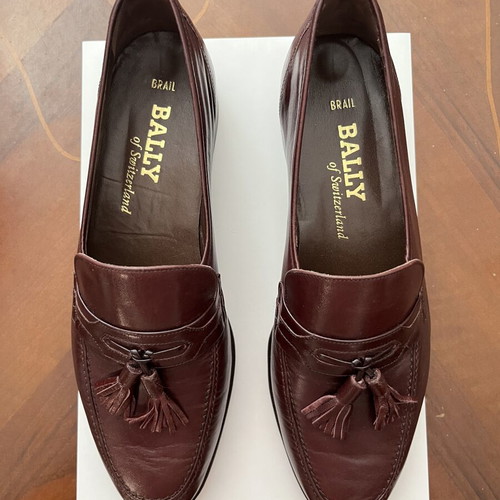 Bally shoes new, burgundy size 41.5 made in Switzerland