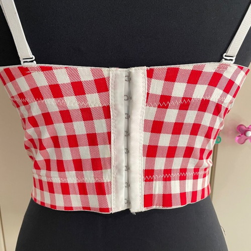 Corset new fitted, unworn, with chest support, size M, red