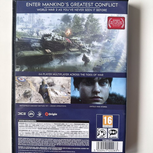 Battlefield 5 PC game like new