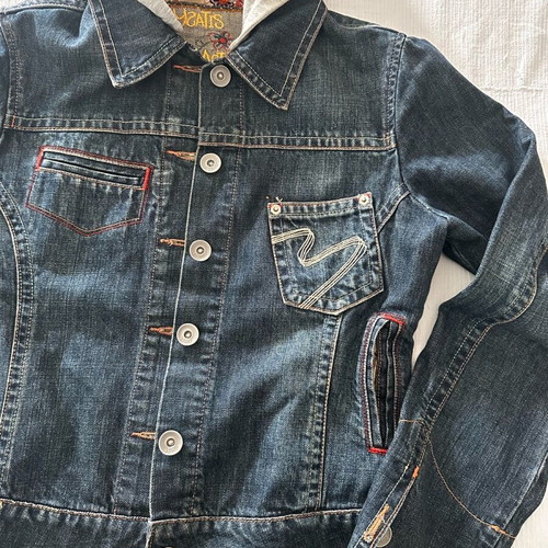 Jeans jacket Ντένιμ Ysatis like new with inner lining and detachable hood