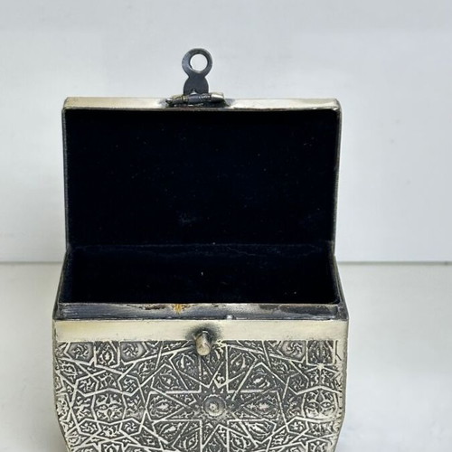 Metal Jewelry Box with Ornate Oriental Reliefs like new