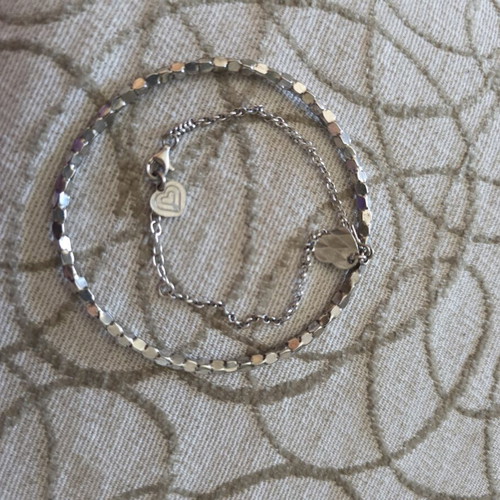 Oxette Silver Forged Bracelet With Chain Like New
