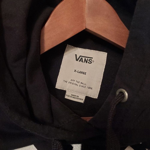 Vans men's hoodie like new, black, size XL