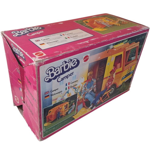 Vintage Mattel Barbie Camper used, rare collectible with box