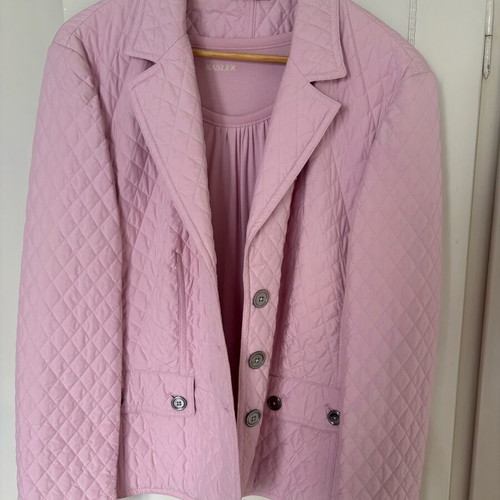 Basler jacket and long-sleeve blouse set like new, pink, size 4XL