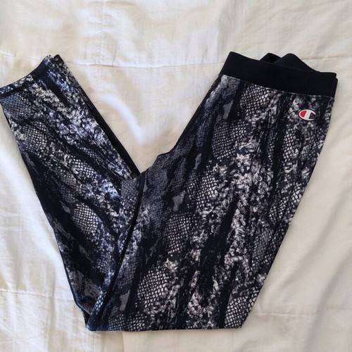 Champion long sports leggings like new size small black grey white