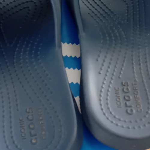 Crocs J1 Kids Slides Blue Like New Size 32-33
