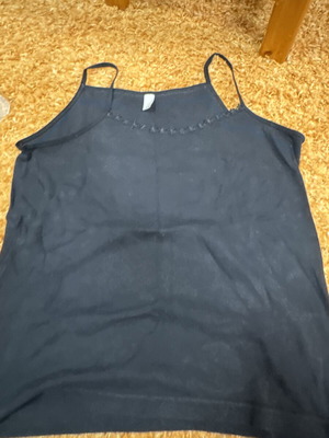 Black tank top used with floral design, size M