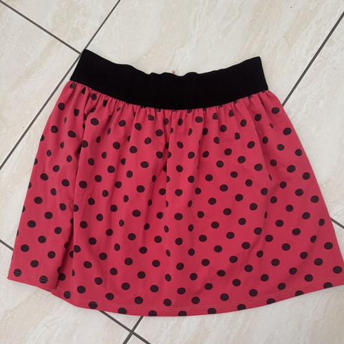 Skirt polka dot red and black mini like new, size S