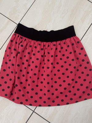 Skirt polka dot red and black mini like new, size S