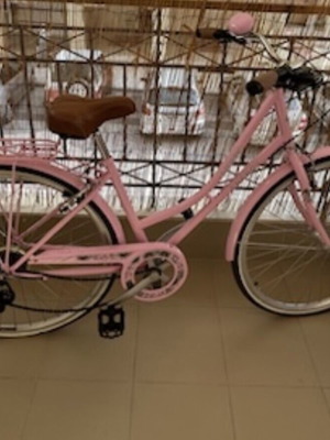 Cambridge Energy pink city bike, vintage style