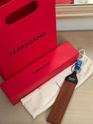 Ferragamo keychain new, red