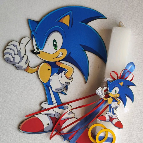 Handmade Sonic candle made to order
