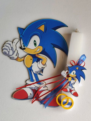 Handmade Sonic candle made to order