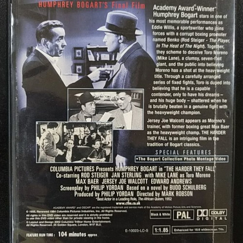 The Harder They Fall DVD like new with subtitles