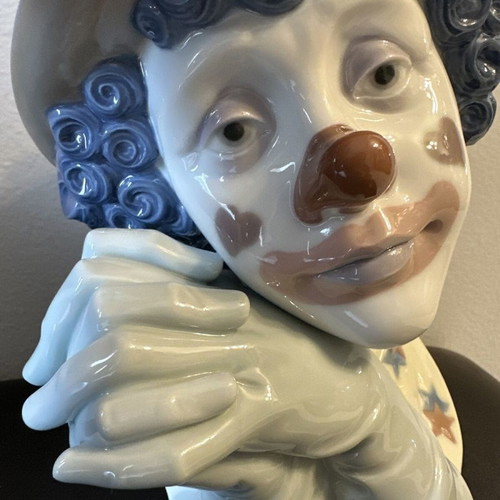 Lladro Melancholy clown bust used