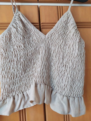 Women's summer top new, size M, beige