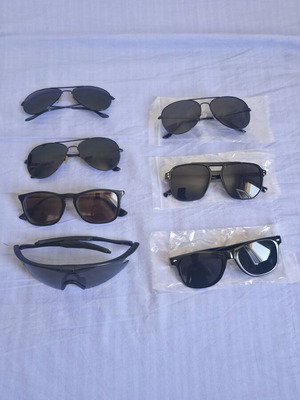 Men's sunglasses, set of 7, black