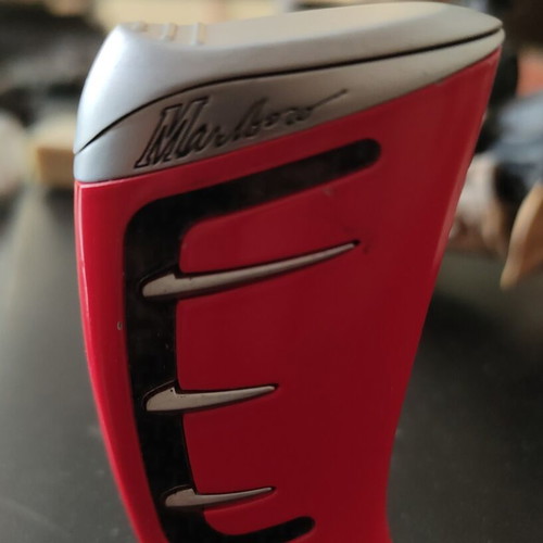 Marlboro adm AO065 metal lighter used, red racing style
