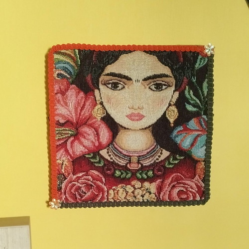 Frida Kalo Handmade Wall Art 20x20 Canvas