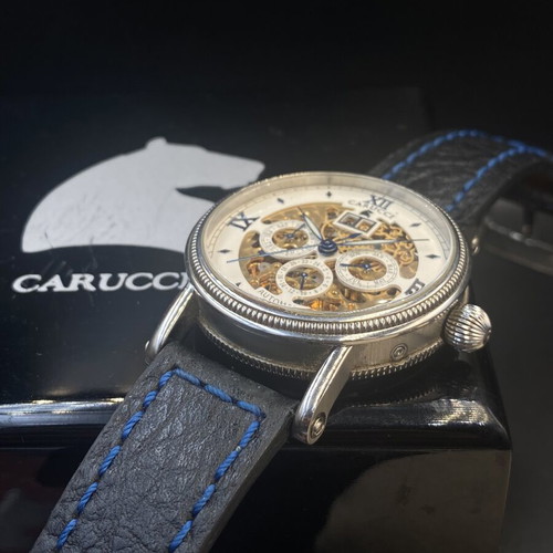 Carucci Skeleton automatic men's wristwatch CA57-1124