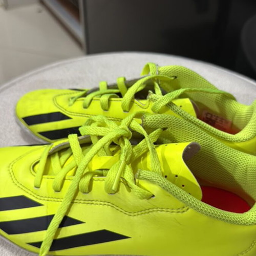 Adidas football shoes used, size 35, yellow