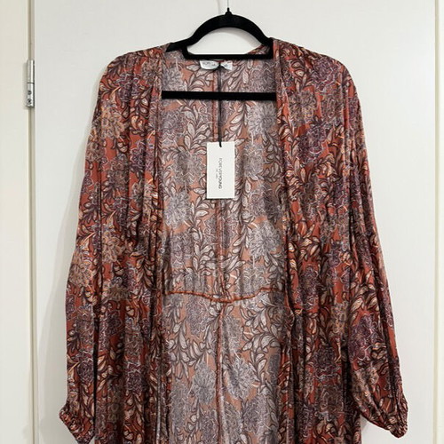 Forever Young dress kimono style brown, new, size L