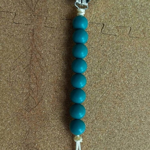 Pacifier clip car handmade with BPA free silicone beads teether
